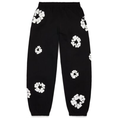 Cotton Wreath Sweatpants Black