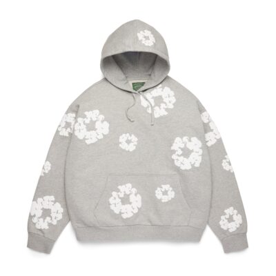 Cotton Wreath Hoodie Grey