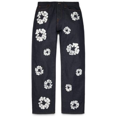 Baggy Cotton Wreath Denim Pant Selvedge