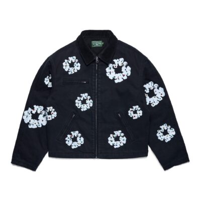 Cotton Wreath Canvas Work Jacket Black