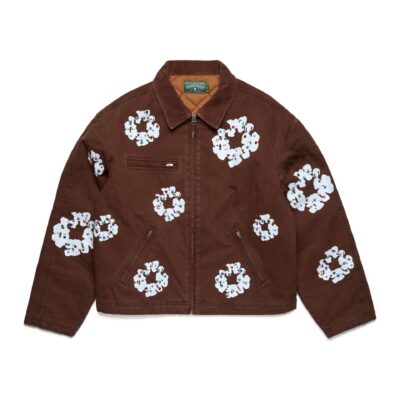 Cotton Wreath Canvas Work Jacket Brown