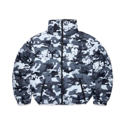 Cotton Wreath Puffer Jacket White Camo