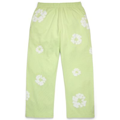 Cotton Wreath Baggy Sweatpants Mint