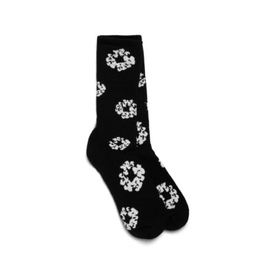 Cotton Wreath Socks Black