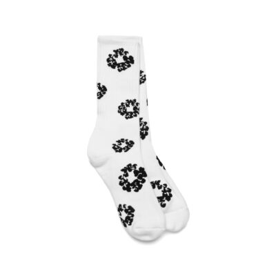 Cotton Wreath Socks White