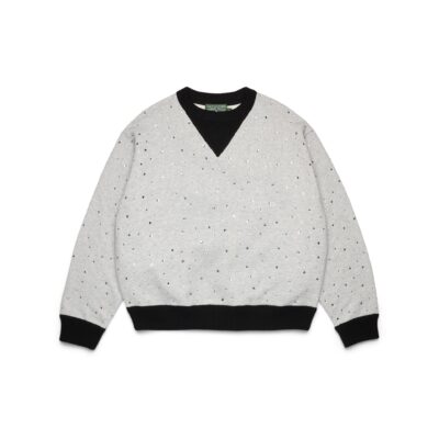 Crystal Crewneck Knit Sweater Black