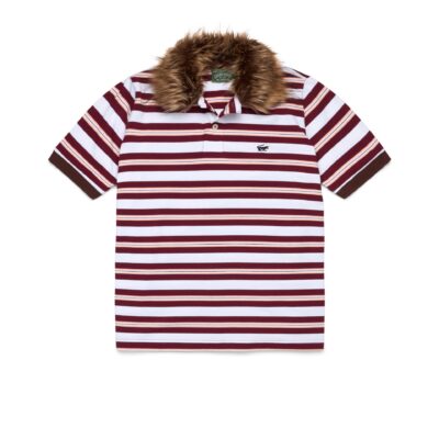 Panther Fur Collar Polo Red