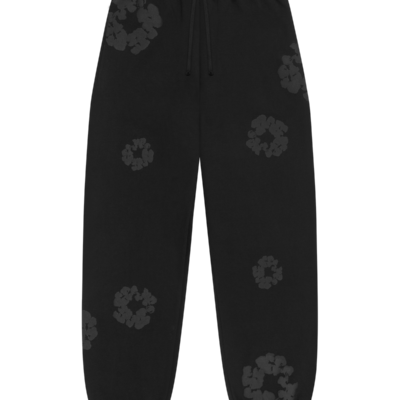 Mono Cotton Wreath Sweatpants Black