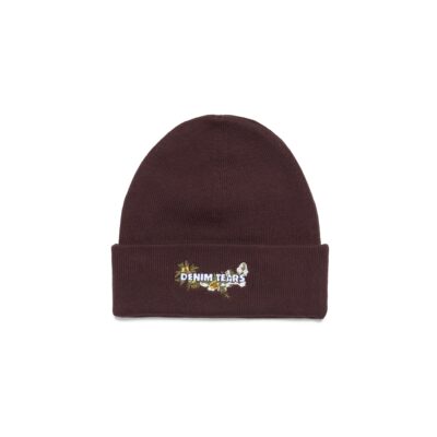 Floral Beanie Brown
