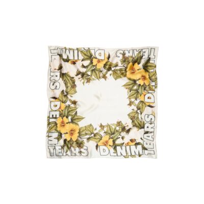Cotton Floral Logo Silk Scarf