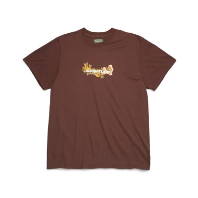 Cotton Floral Logo Tee Brown