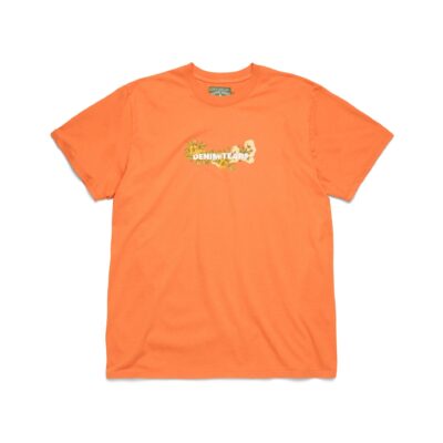 Cotton Floral Logo Tee Orange