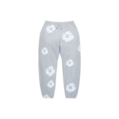 Kids Cotton Wreath Sweatpants Grey