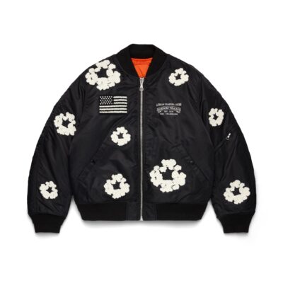 Cotton Wreath MA-1 Bomber Jacket Black