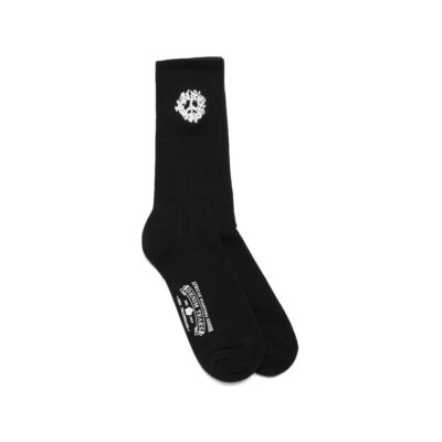 Cotton Peace Wreath 3-Pack Socks Black