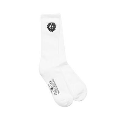 Cotton Peace Wreath 3-Pack Socks White