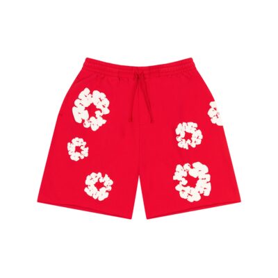 Cotton Wreath Sweatshorts Red